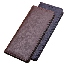 Luxury Booket Real Leather Magnetic Closed Holster Cover For Umidigi A9 Pro/Umidigi A9 Max/Umidigi A9  Phone Case With Kickstand