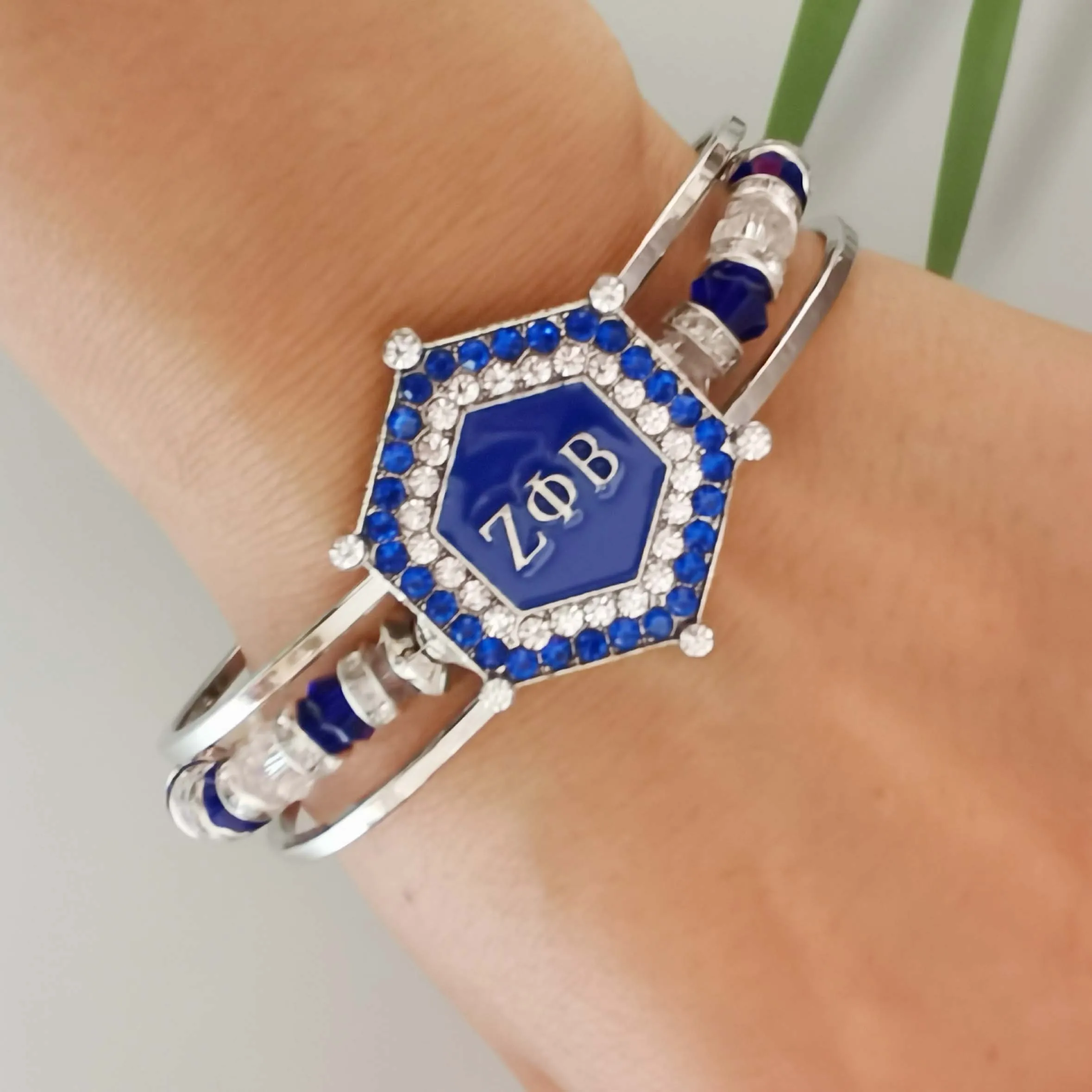 Браслет-манжета ZETA PHI BETA сестринства браслет ZPB charm bead | Украшения и аксессуары