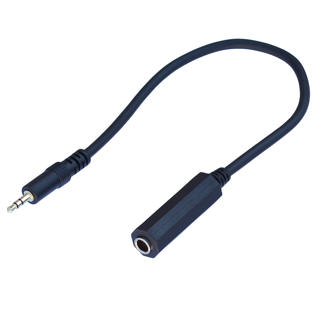 

6.35mm ( 1/4" ) Stereo Female to 3.5mm Male Adapter Audio Cable 30cm