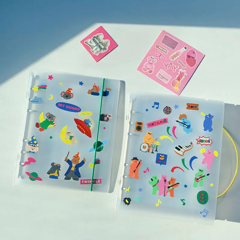

Transparent Korean Style Loose-leaf Album Pretty Practical Strapped PP Album INS Style Decorative Transparent Photo Storage Book