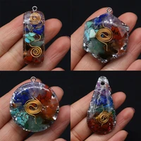 natural chakra orgone stone pendant 7 chakras energy crystal necklace amulet for jewelry making diy women necklace gifts