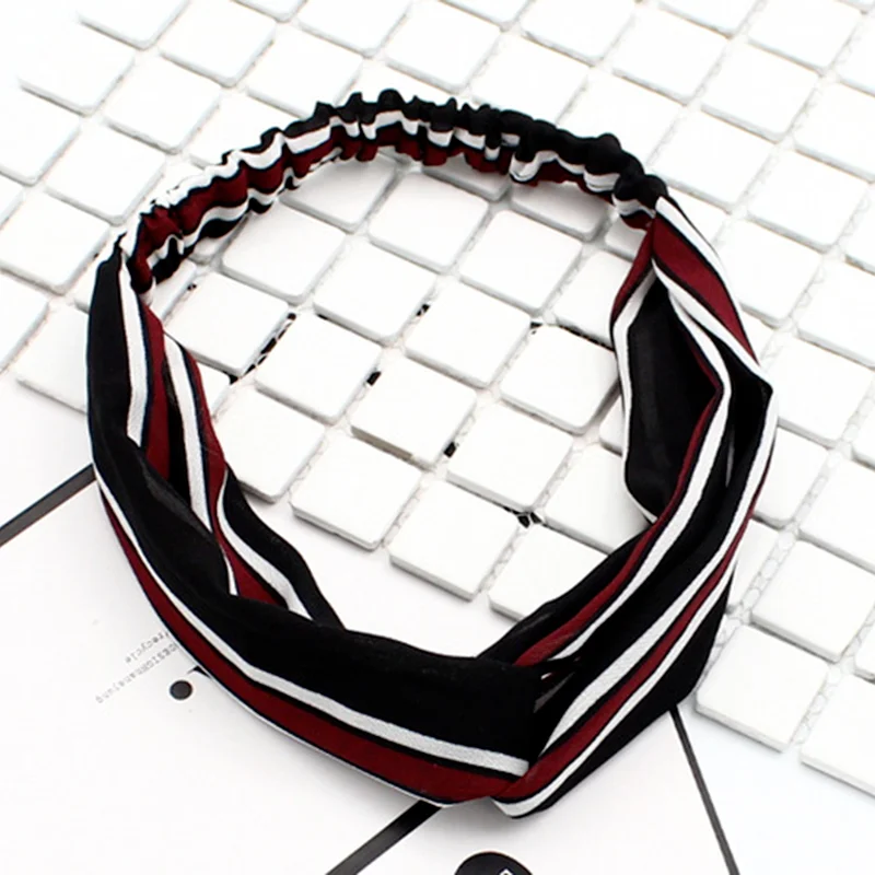 

Fashion Women Girls Summer Bohemian Hair Bands Print Headbands Vintage Cross Turban Bandage Bandanas HairBands Hair Accessories