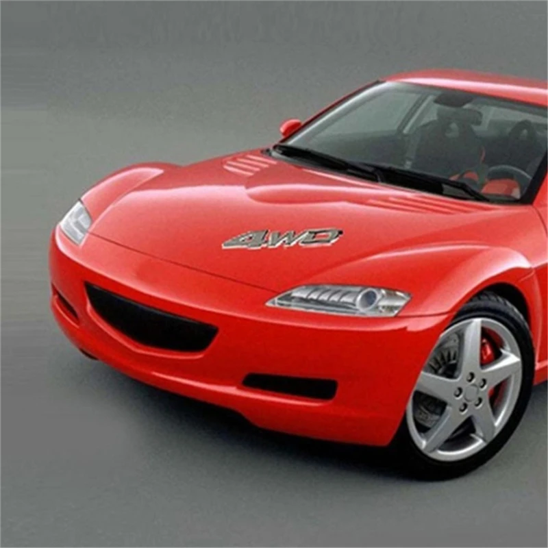 3D Металл для автомобиля хвост задняя сторона лобовое стекло крыло Четыре колеса