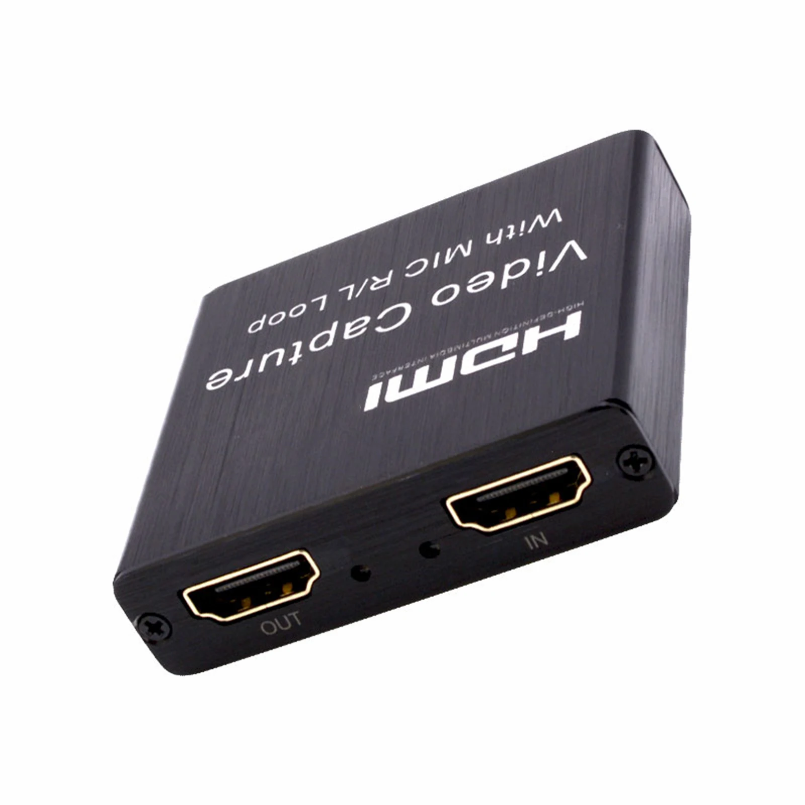 

1080P Video Capture Card With Mic L/R Loop Out HDMI-Compatible Video Grabber Recorder Box