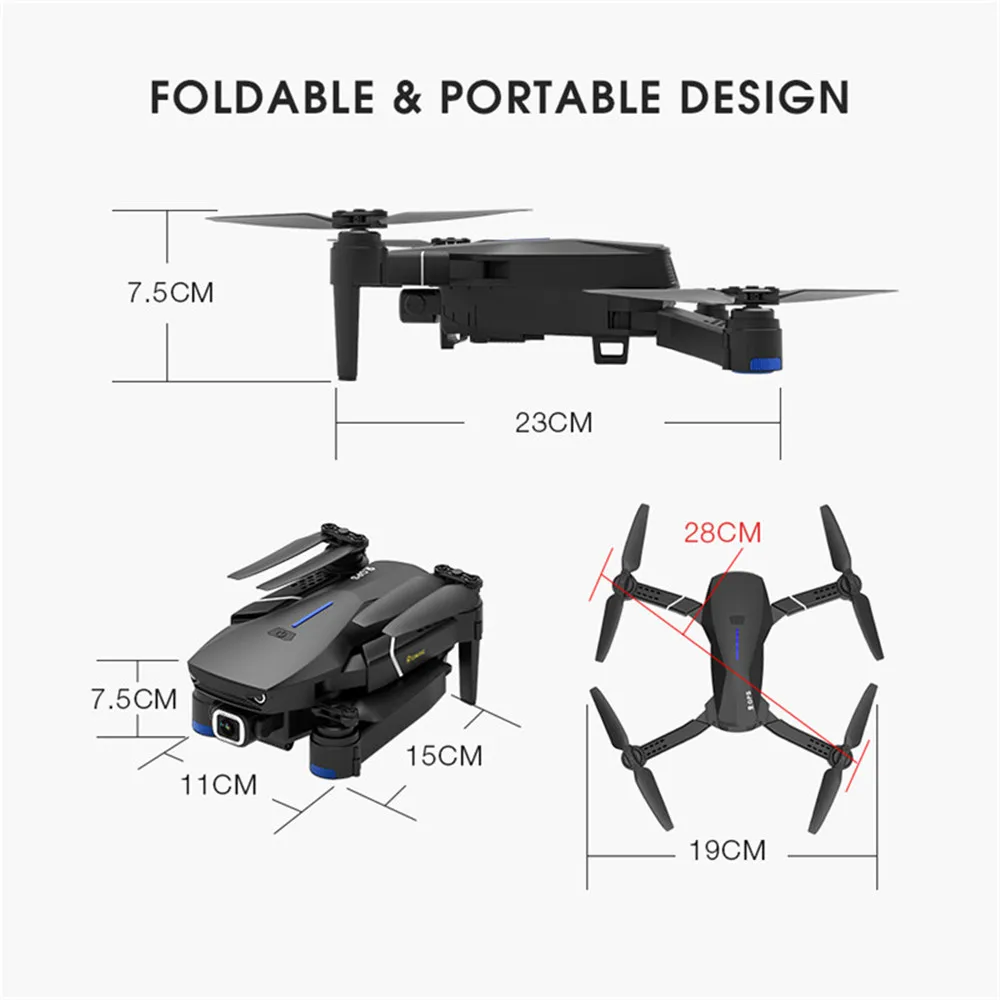 Eachine E520 Wi-Fi FPV Дрон 4 K/1080 P HD широкоугольная камера высота удержания Складная воздушная видео Квадрокоптер самолет Модернизированный E58