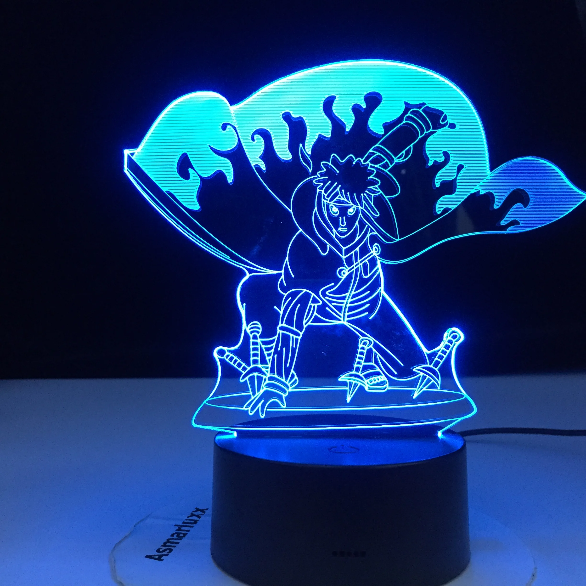 Японская манга наруто 3d лампа Minato Namikaze фигура атмосфера для детской комнаты