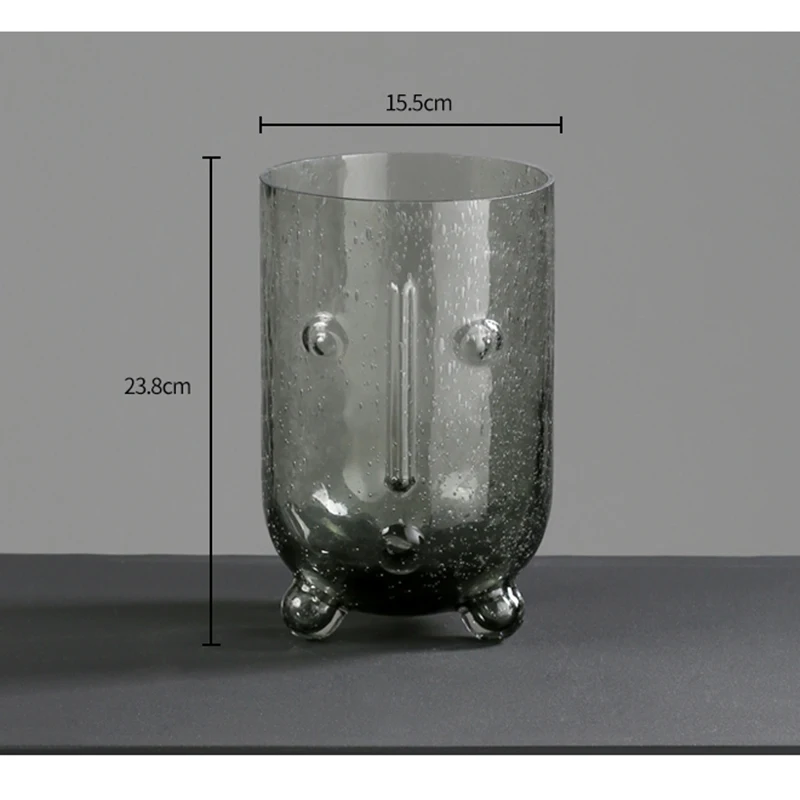 Абстрактная ваза с изображением лица стеклянный шаблон для украшения комнаты