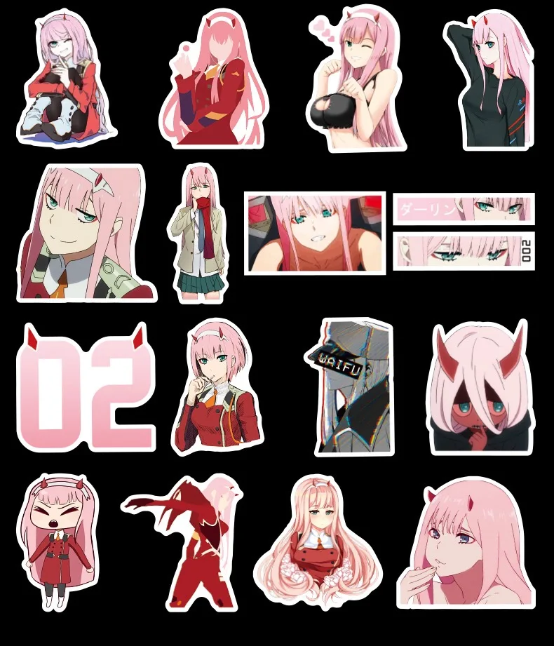 50 шт. DARLING в FRANXX аниме Стикеры s ноль два Скрапбукинг для ноутбука скейтборд