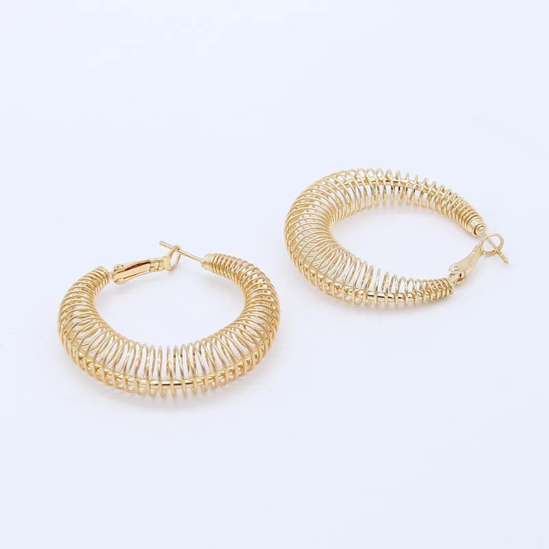 SRCOI Новый 2021 Панк Золотой Серебряный Цветной Круг плотные серьги большие круглые