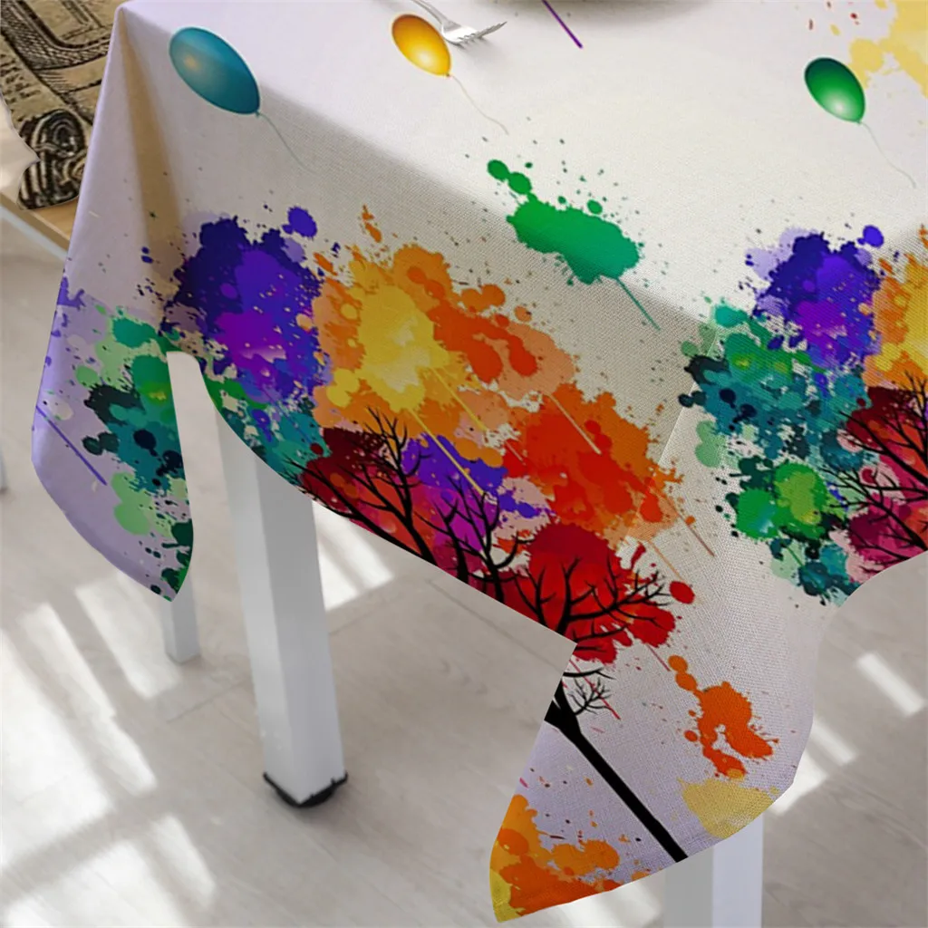 Прямоугольная кружевная Свадебная скатерть с цветами льняная для чая стола