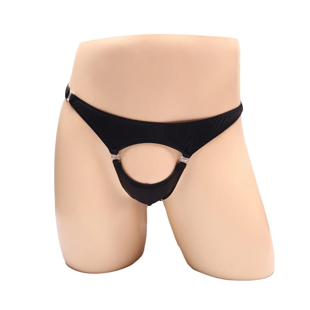 Мужские трусы с заниженной талией сексуальные трусы-бикини из ледяного шелка