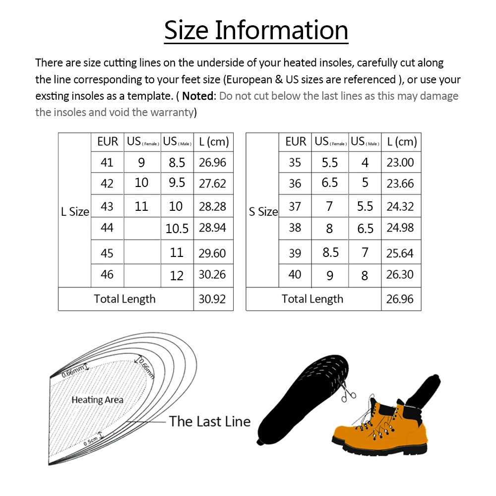 Orthotics Insoles 3D Arch Support Heated Shoes Insoles USB Electric Warming Shoes Insert with Remote Control for Skiing Hunting