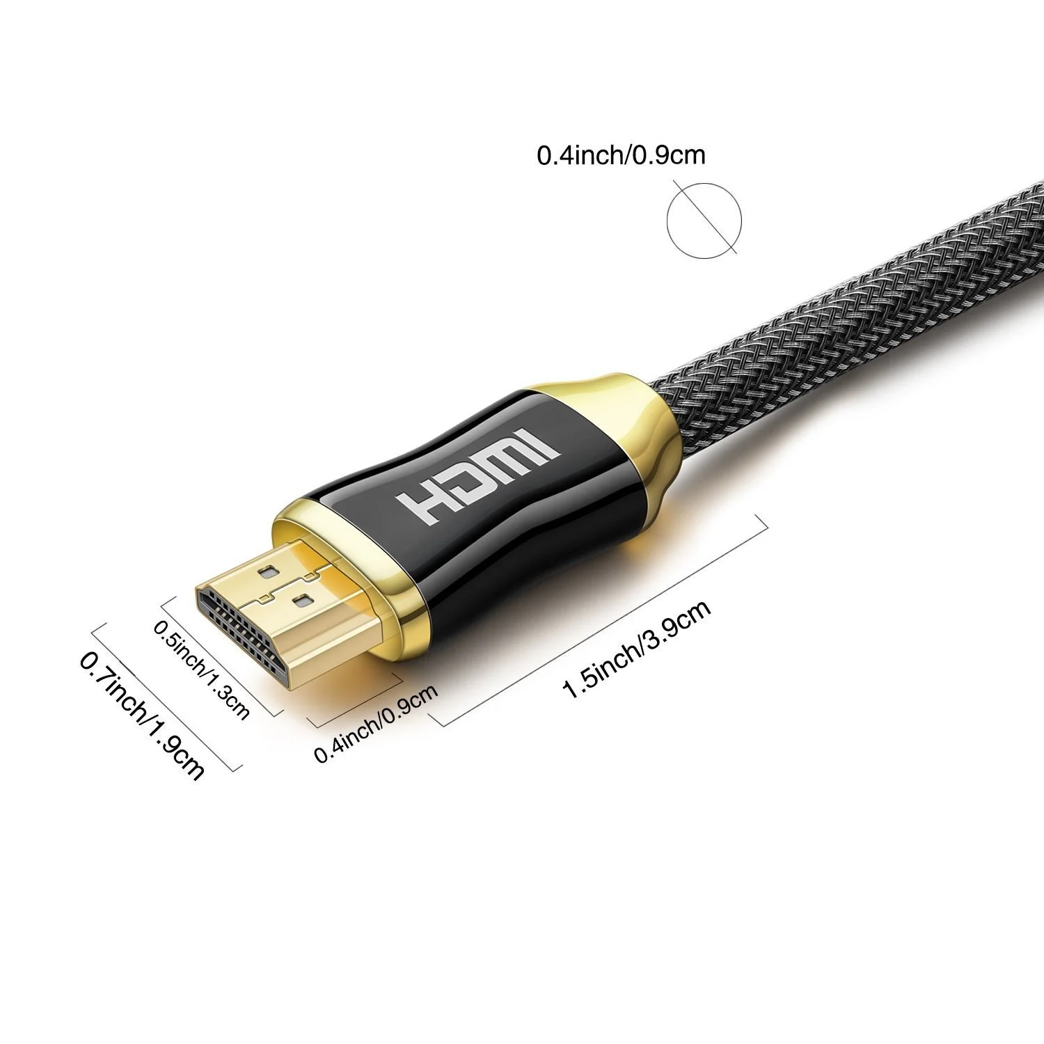 Плетеный экранированный HDMI совместимый кабель Ультра высокая скорость Ethernet и