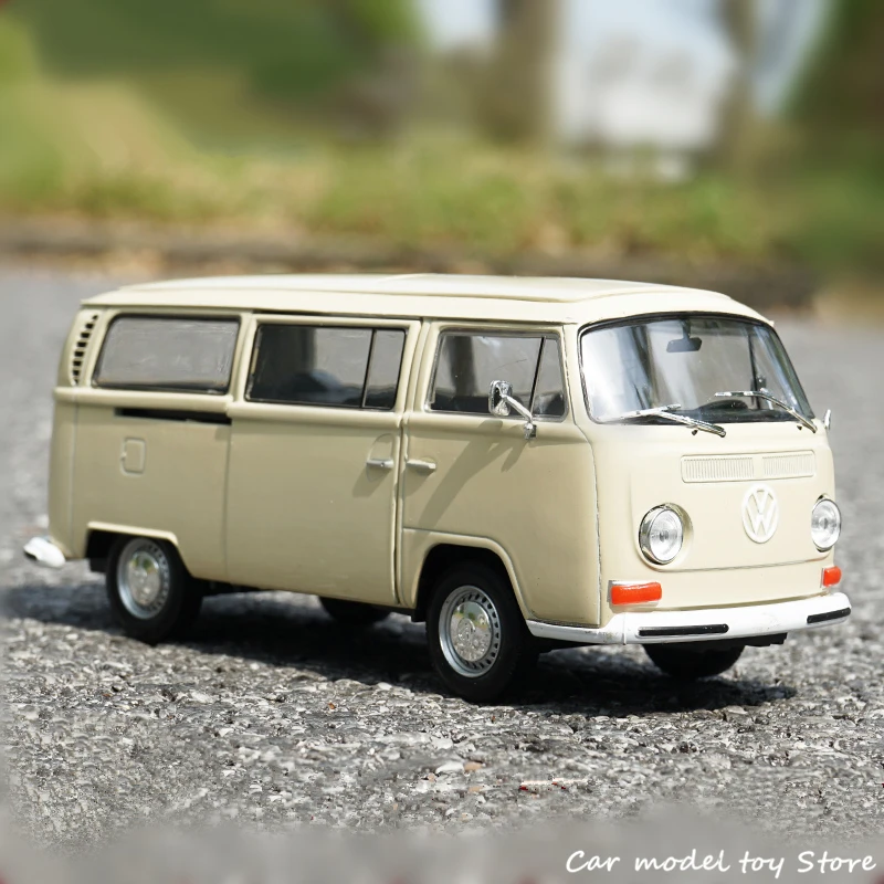 WELLY 1:24 Volkswagen 1972 T2 автобус Ван моделирования брелок для автомобильных ключей