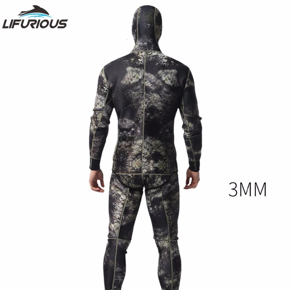 LIFURIOUS 3 мм костюмы для подводного плавания мужчин 2 шт. с длинным рукавом сохраняют