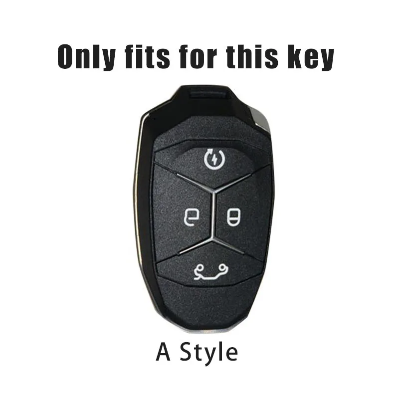 

Leather Car Key Full Case Cover Protection For Lynk 4 Buttons Keyless Remote Fob Cover Bag High Quality Auto Interior Accessory