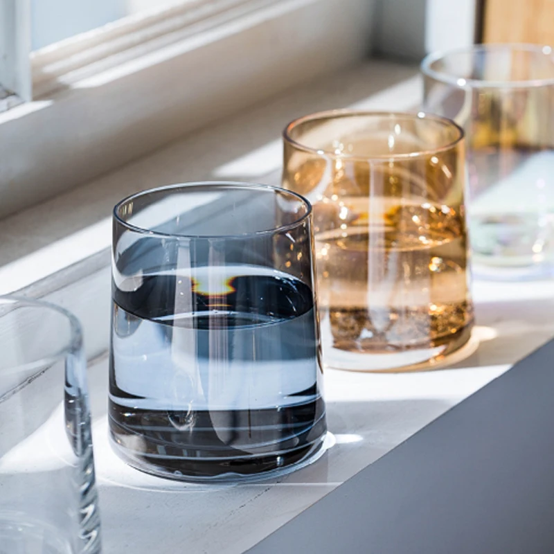 Европейские красочные очки для виски с ионным покрытием прозрачные бокалы