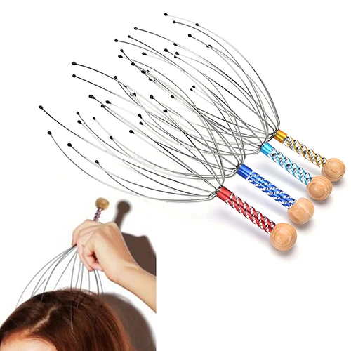 

1Pcs Head Massager Neck Massage Octopus Scalp Stress Relax Spa Healing Alloy Health Masage Relaxation