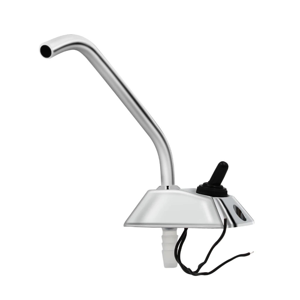 RV Морская кухонная раковина 12V Смеситель-кран слива одной дырки Вода Электрический кемпер Караван Полный поворот на 360 градусов Краны.