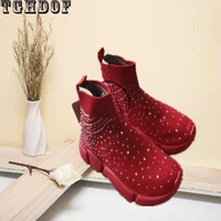 new style womens winter boots flat bottom low top womens boots ladies short boots casual shoes hot selling cute red boots