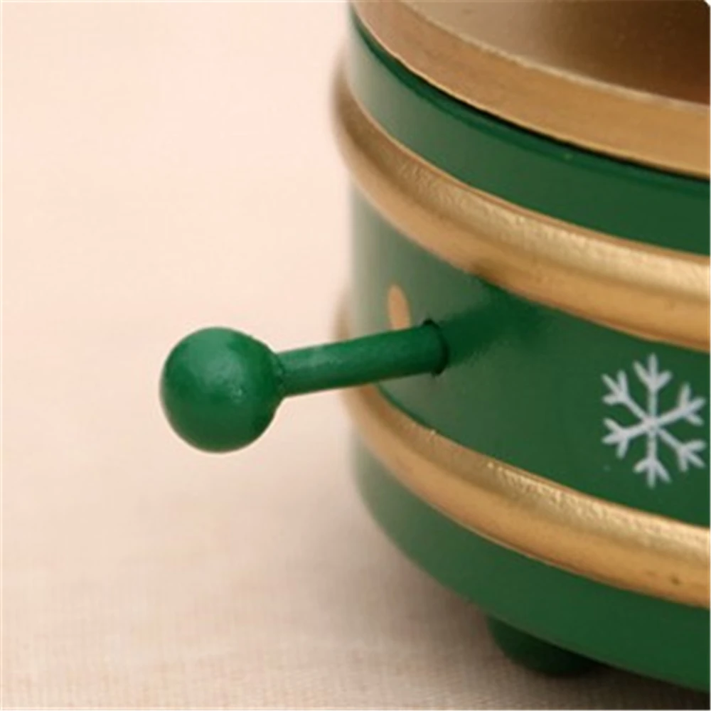 

New Christmas Tree Music Box Decorations Christmas Wooden Rotating Music Box Xmas Indoor Decoration For Children Gift 20