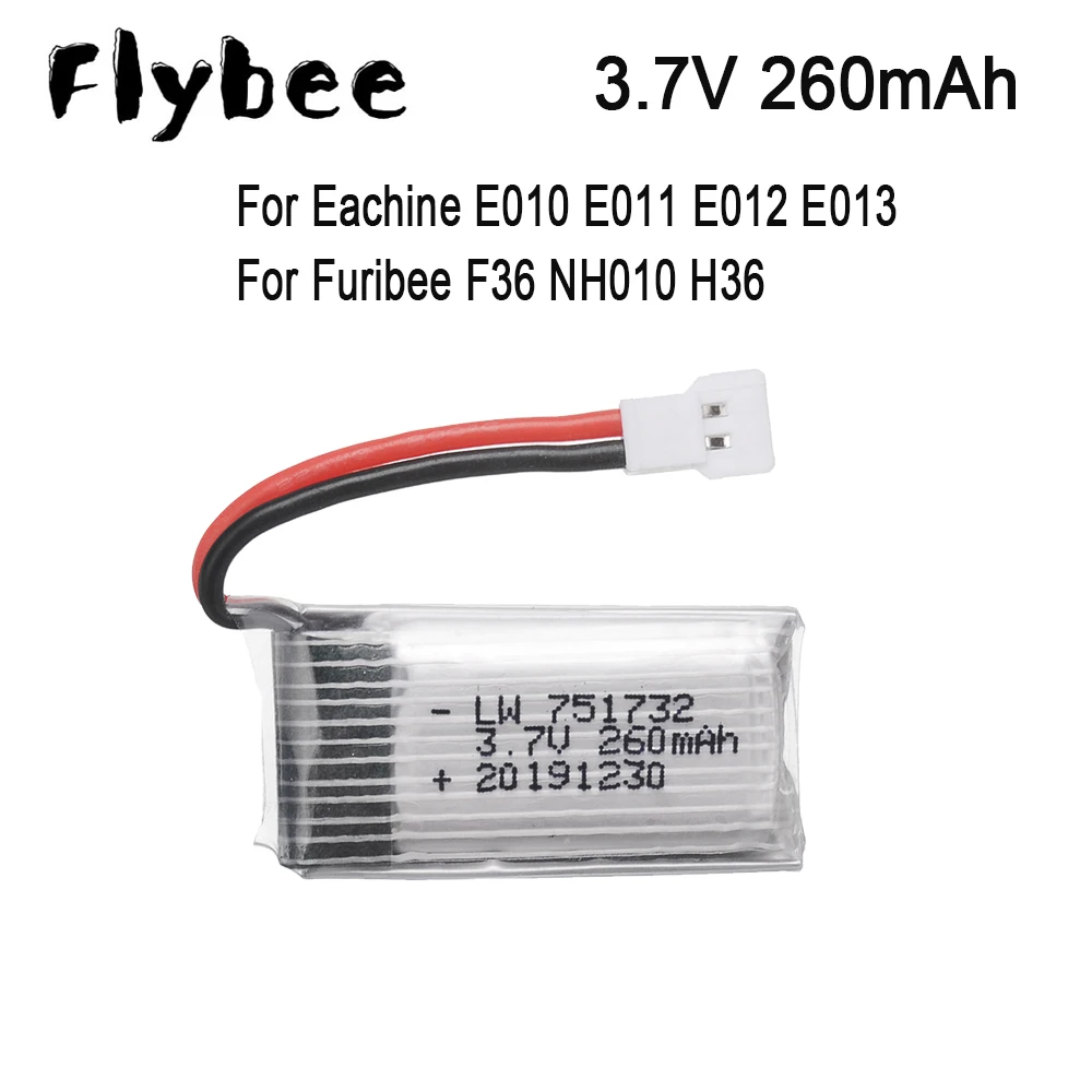 Аккумулятор FLYBEE H36 3 7 в 260 мАч запчасти для радиоуправляемых квадрокоптеров F36 NH010