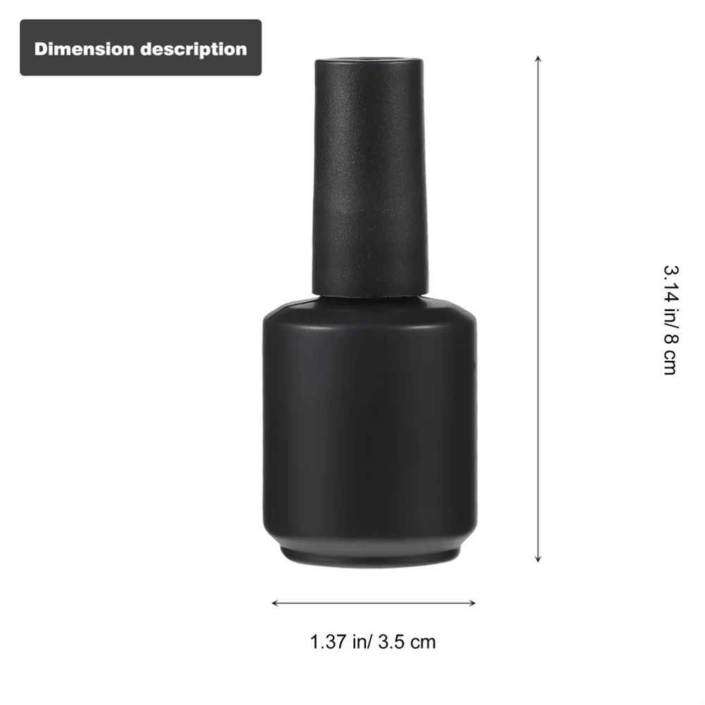 

12PCS 15ML Empty Nail Enamel Storage Bottle Glass Hairbrush Nail Polish Bottle