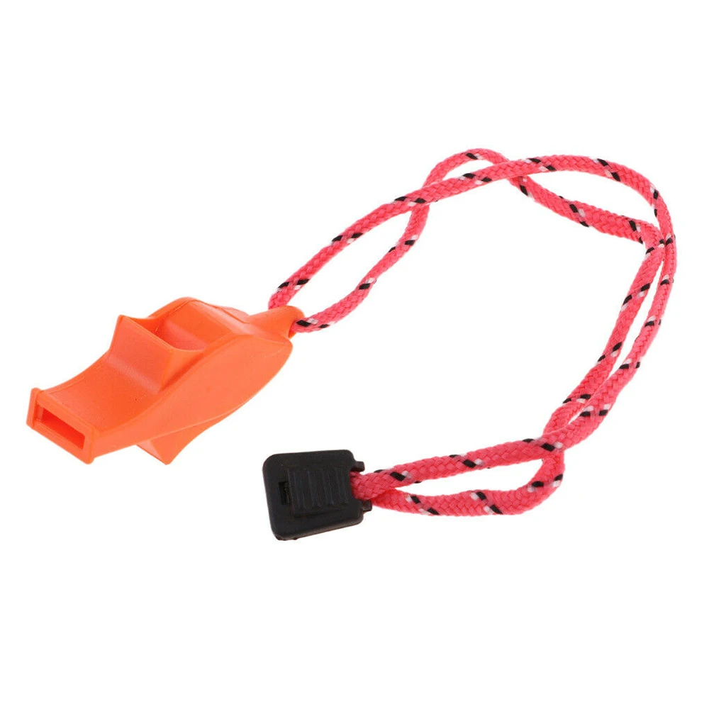 

10Pcs Match Whistle Plastic Outdoor High Decibel Camping Emergency Whistle with Lanyard