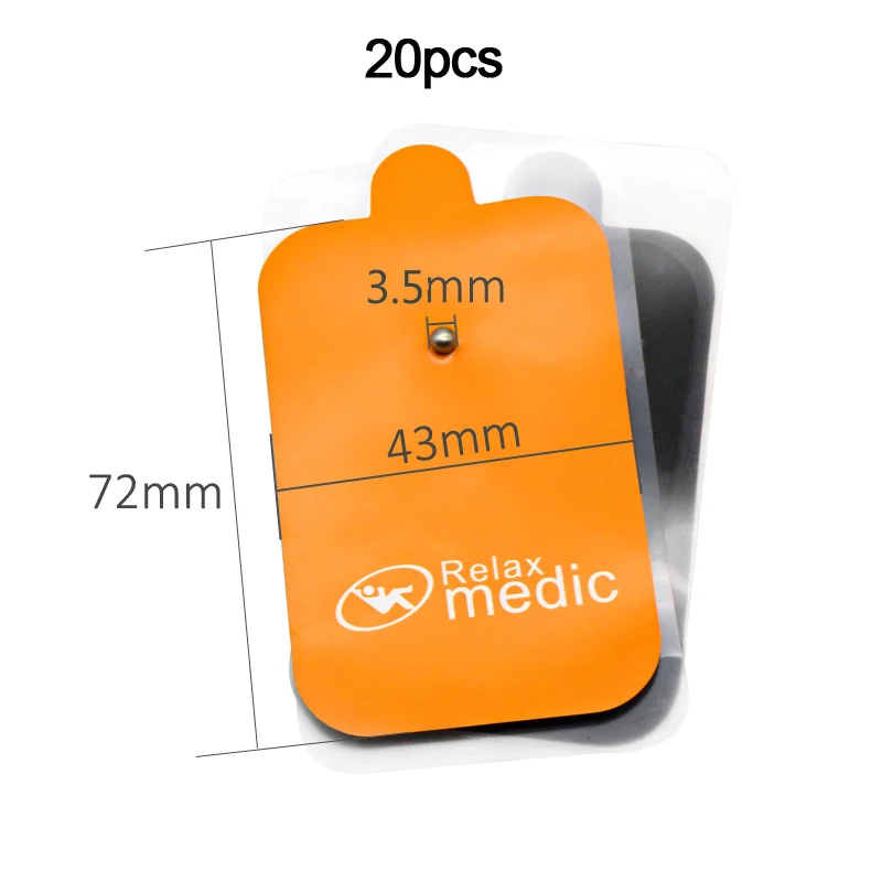 20 штук экстравагантная электродные подушечки Стикеры кнопки электрода для