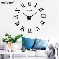 2021 new arrival quartz clocks fashion watches 3d real big promotion home decor large roman mirror fashion modern wall clock