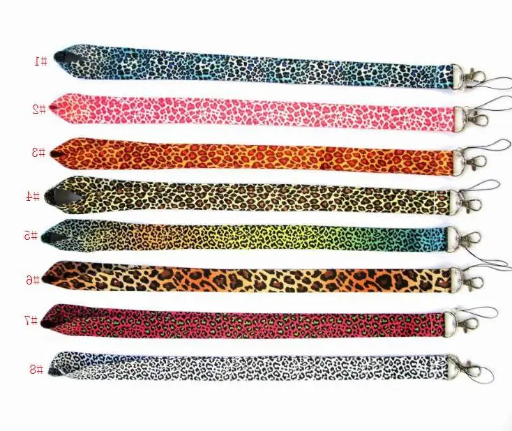 Ремешки для телефона с леопардовым принтом смешанные держатели Id бейджей