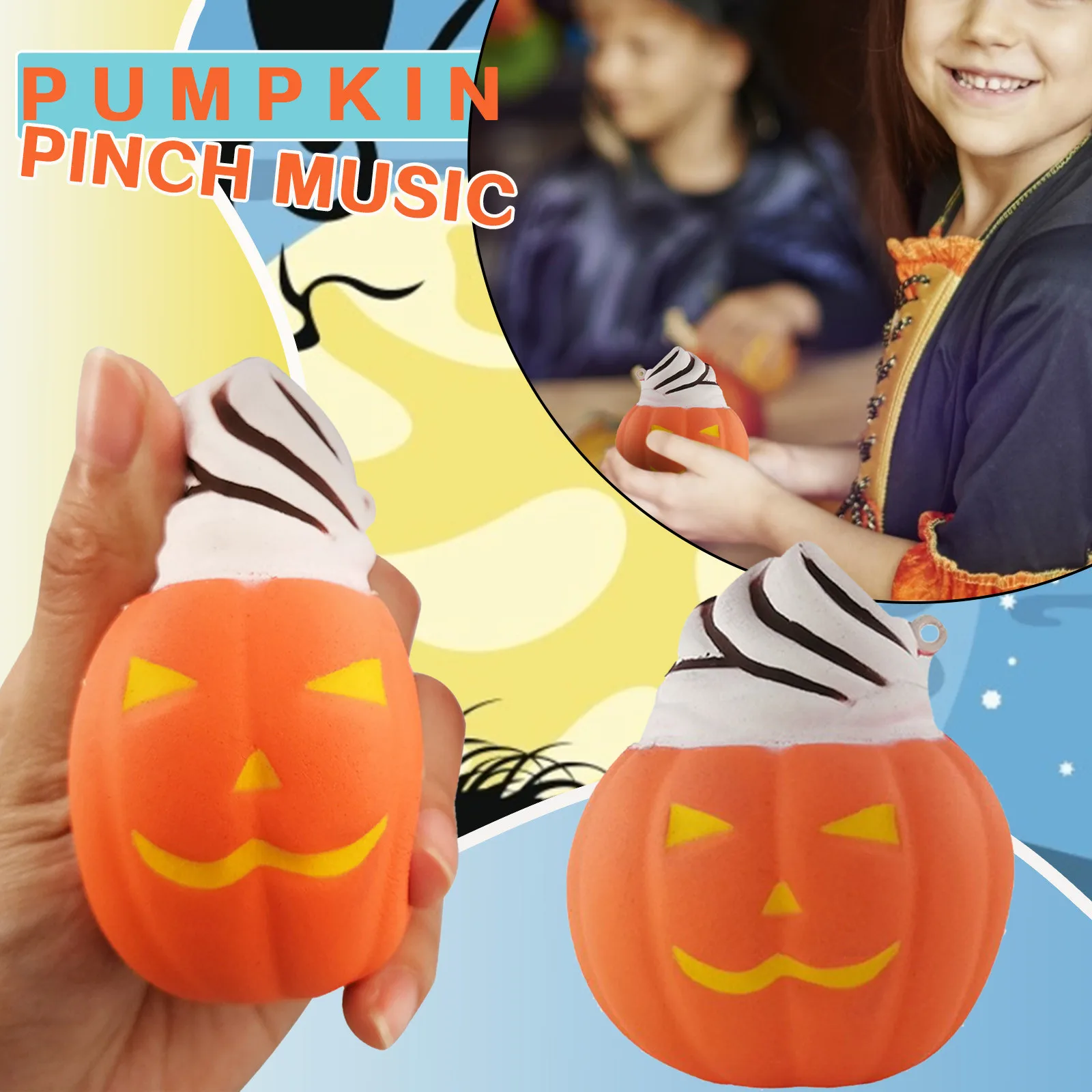 

Антистрессовые игрушки, новинка, Хэллоуин, улыбающаяся тыква, реальная игрушка, мяч для снятия давления, подарки на Хэллоуин для детей и взр...