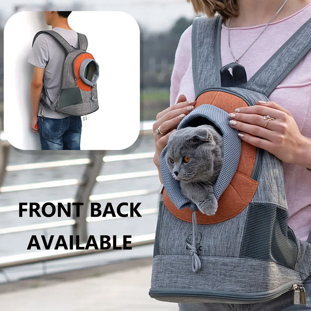 

Dog Cat Carries Backpack Double Shoulder Portable Travel Backpack Outdoor Small Dogs Cats And For Ventilation