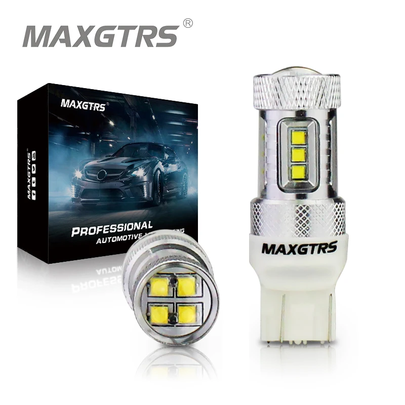 2x W21/5W CREE Chip T20 7443 светодиодные лампы автомобильные стоп сигналы резервные огни DRL