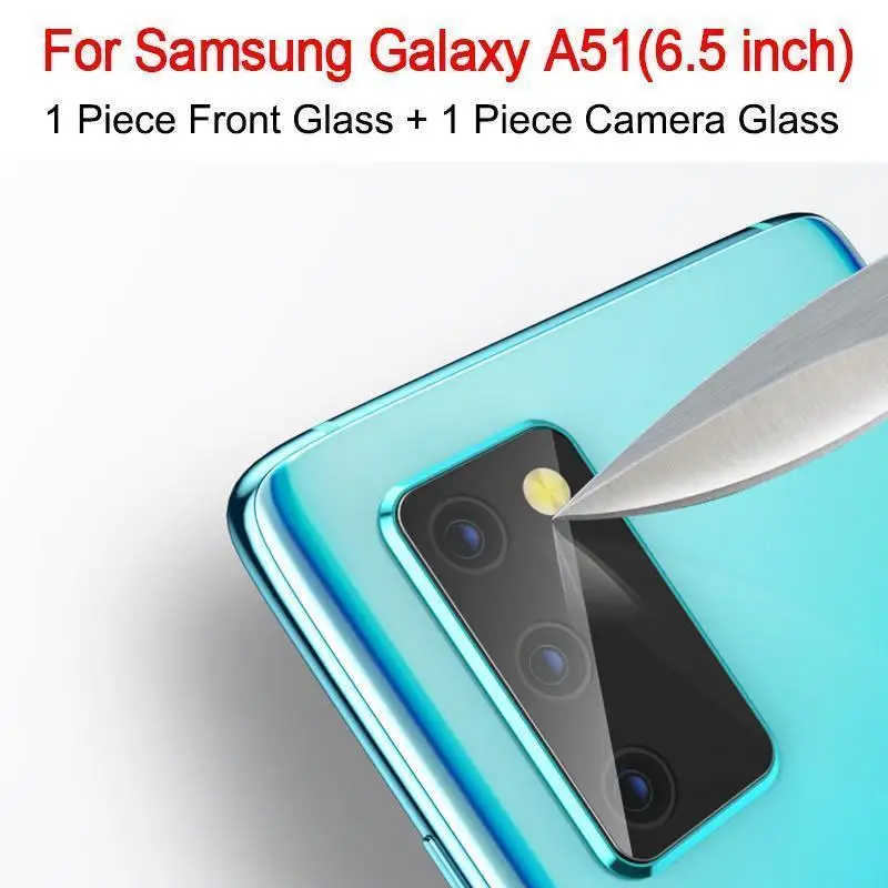Закаленное стекло 2 в 1 9H для Samsung Galaxy A51 A71 защитная пленка объектива камеры A70 A50 A30