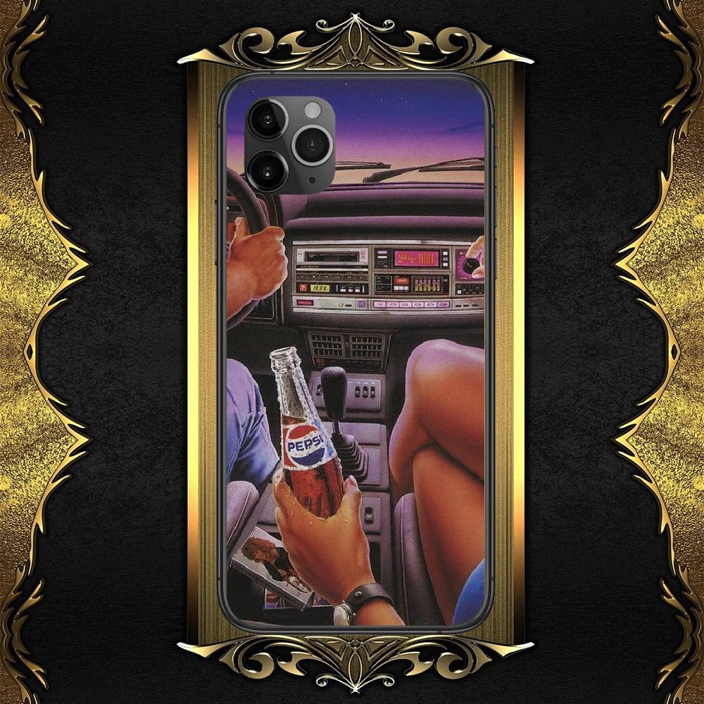 

Soda Brand Pepsies-compatible Phone Case Cover Hull For iphone 5 5s se 2 6 6s 7 8 12 mini plus X XS XR 11 PRO MAX black luxury