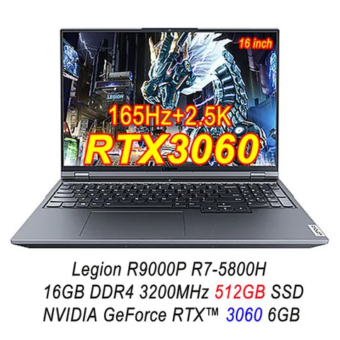 Игровой ноутбук Lenovo Legion R9000P 2023 E-sports, игровой ноутбук AMD R9 7945HX Geforce RTX4060 8 Гб 16/32 Гб RAM 1T SSD16, 2,5 K 240 Гц, игровой ноутбук