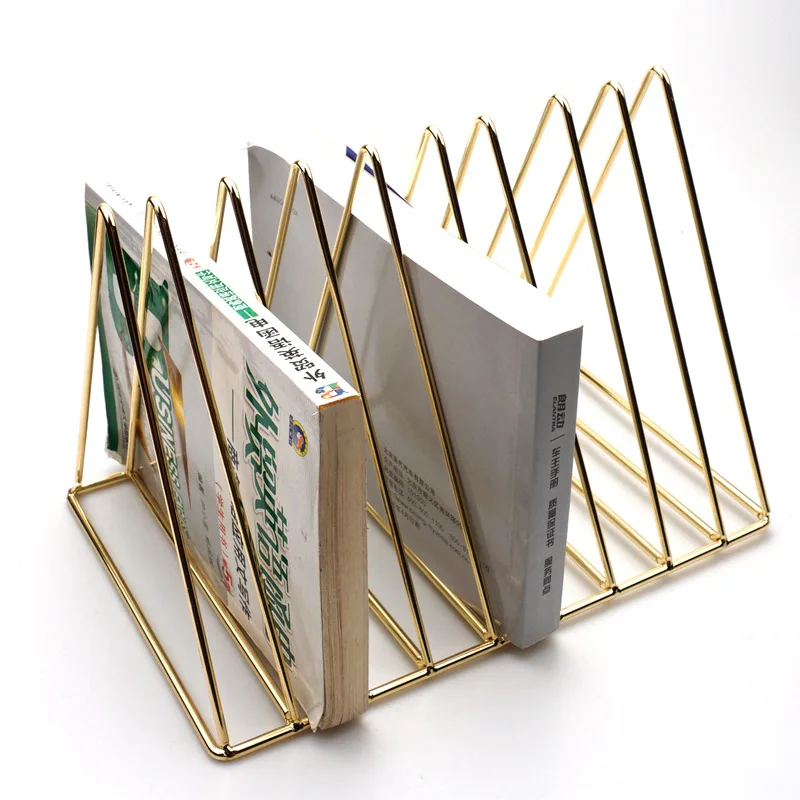 

Northern Europe, Wrought Iron Triangle Bookcase Ins Wind Desktop Magazine Receive A Newspaper Stand Home Carrying Bookcase