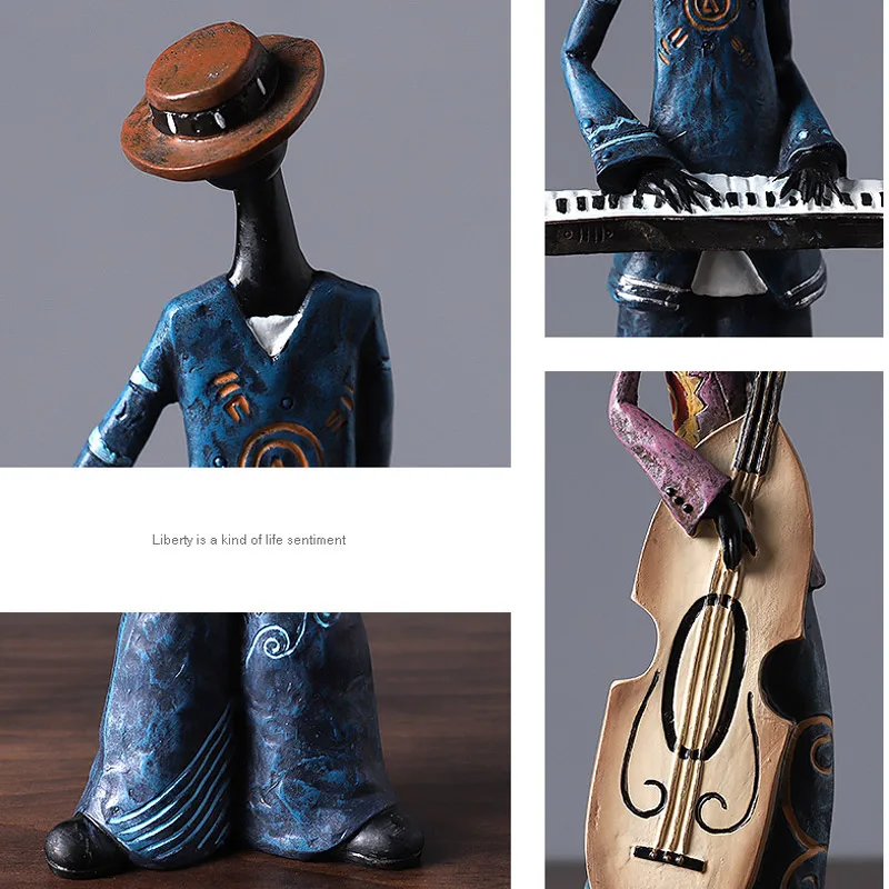 

Music Art Character Model Statue Creative Living Room Decoration Wine Cabinet Decoration Small Portrait Resin Craft Supplies