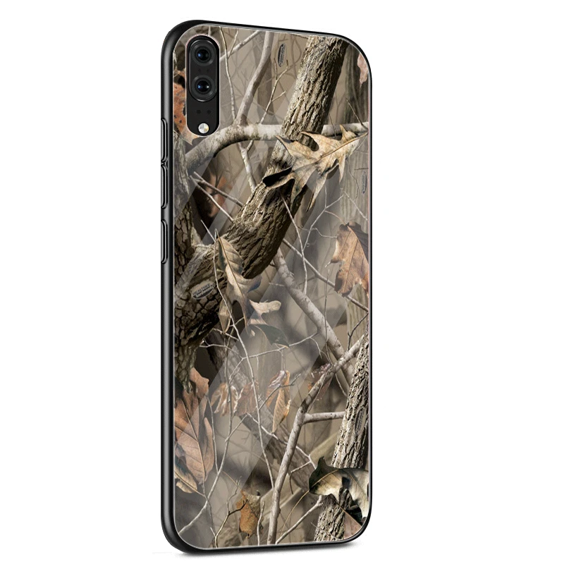 TPU стеклянный чехол для телефона huawei mate Honor 8X9 10 7A 20 P30 P20 P10 Lite Pro P Smart Cover Realtree зёленая