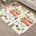 Толстый ковер, детский складной игровой коврик, водонепроницаемый мягкий напольный коврик из пены XPE для малышей, детский игровой коврик с сумкой