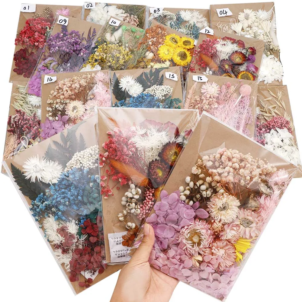 Эпоксидная смола 1 пакет настоящие сухие цветы сухих растений Свеча для