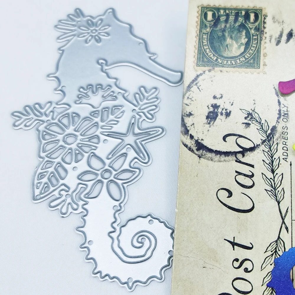 

Seahorse Beauty Metal Cutting Dies Scrapbooking Embossing Folders for DIY Album Card Making Craft Stencil Greeting Photo Paper