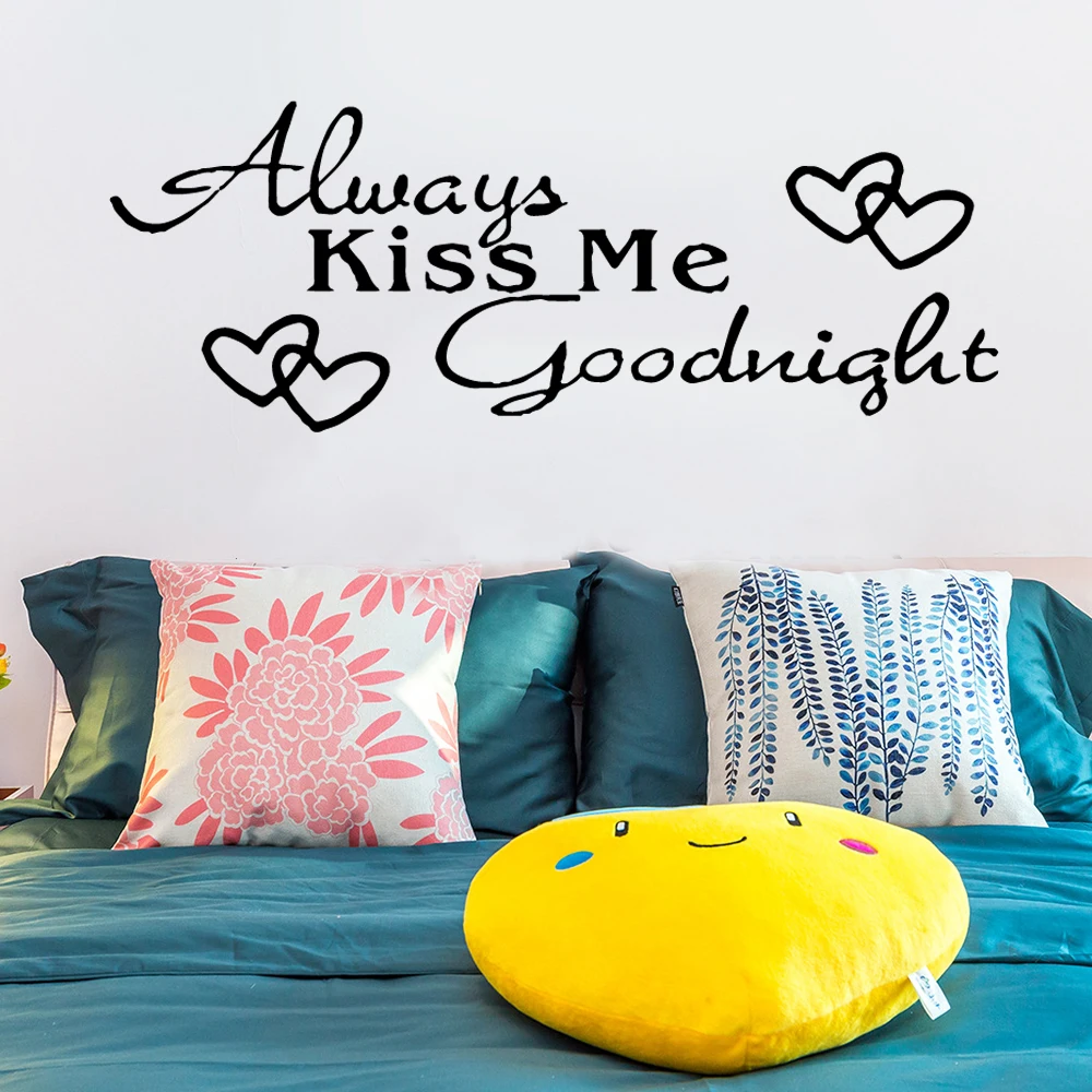 Прямая поставка текстовые настенные наклейки Goodnight современное художественное