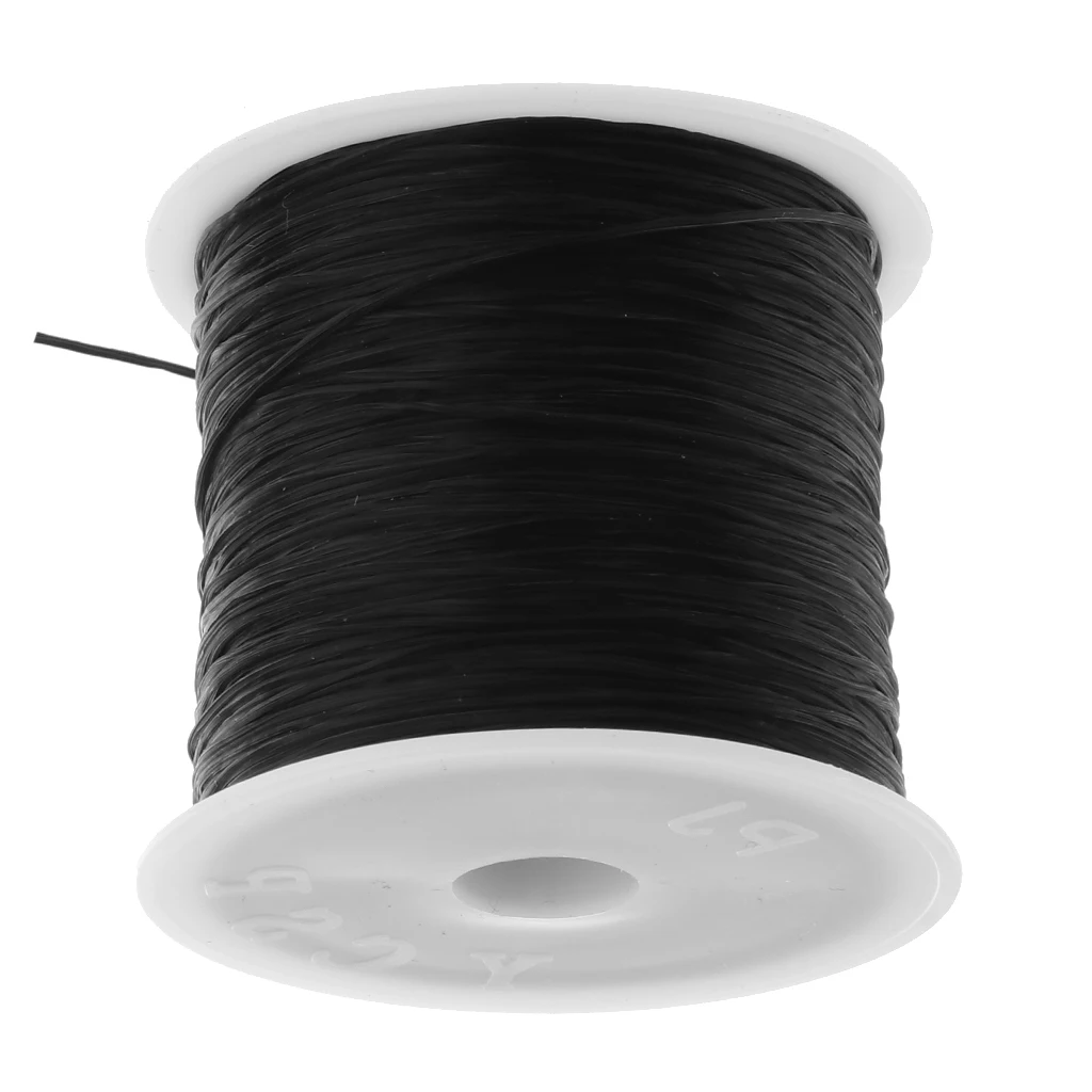 

2 Rolls 1mm Elastic Cord, 50m/roll Beading Cord Stretchy String for Bracelets, Necklace, Jewelry Making and Crafts