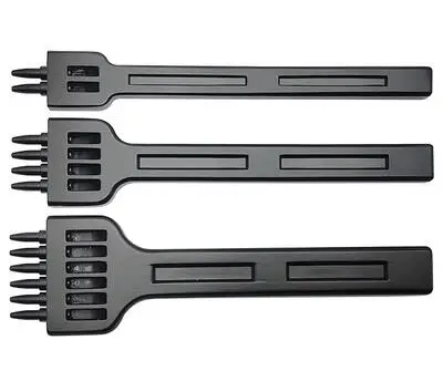 4mm Spacing set Кожаная фурнитура Перфоратор Инструмент 1 мм круглое отверстие пробивает линии ушко чайник 2/4/6 Круглый ряд зубец перфоратор резак расстояние между экранами 4 мм расстояние - Цвет: 4mm Spacing set