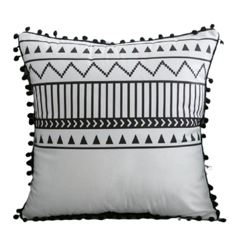 

Pillow Case Velvet Boho Tassels Cushion Cover Sofa Car Bedroom Office Living Room Hotel Hall Decoration Supplies