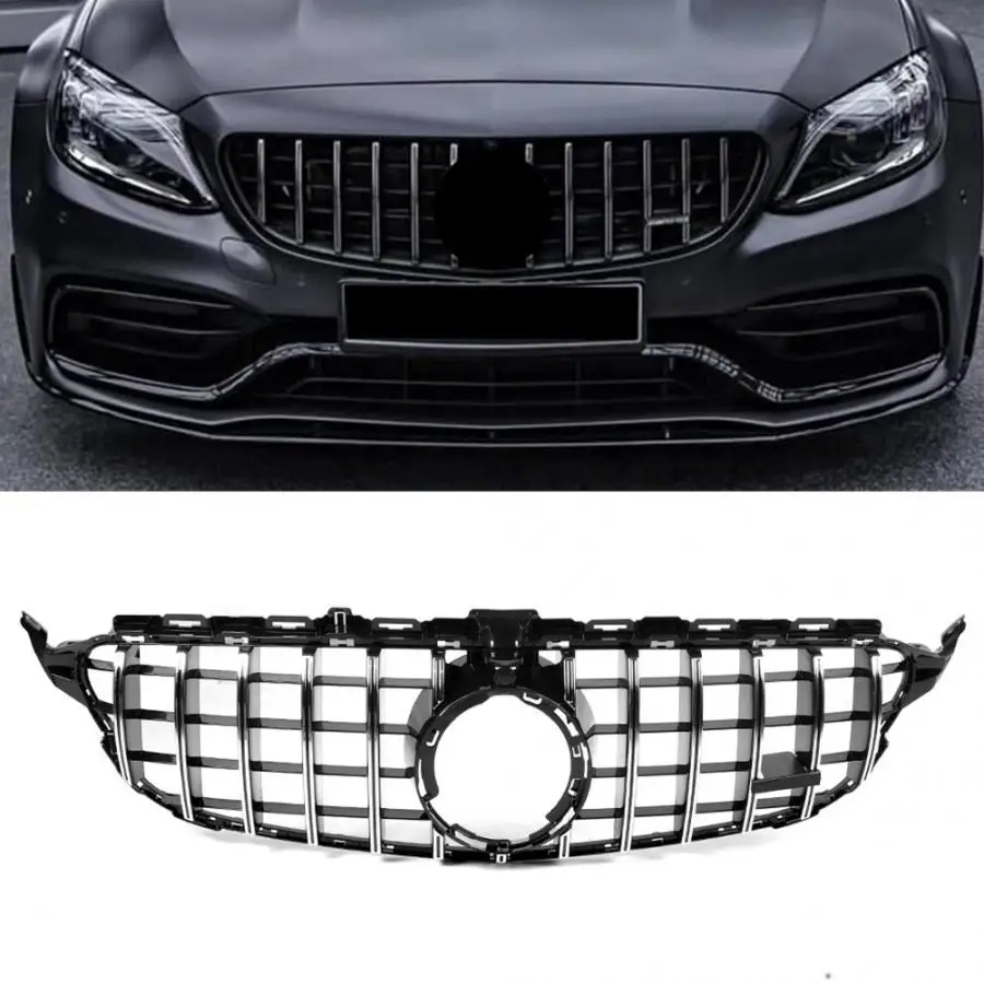 Передняя решетка передняя для радиатора подходит Mercedes Benz C-Class W205 серебро 2019 пробы