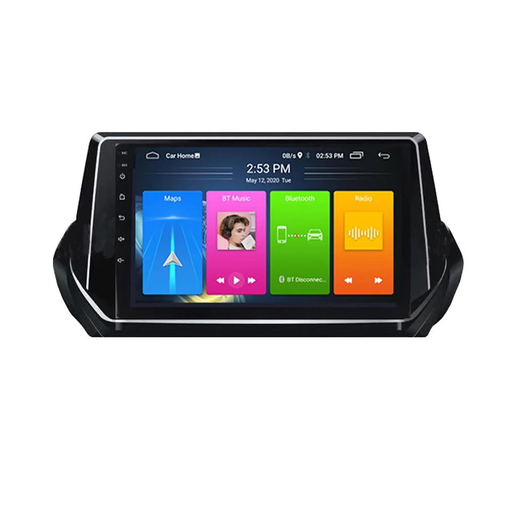 

For Peugeot 2008 208 2019 - 2020 2 Din Car Radio Multimedia System GPS Navigation Head Unit Android WIFI FM Rear Camera audio