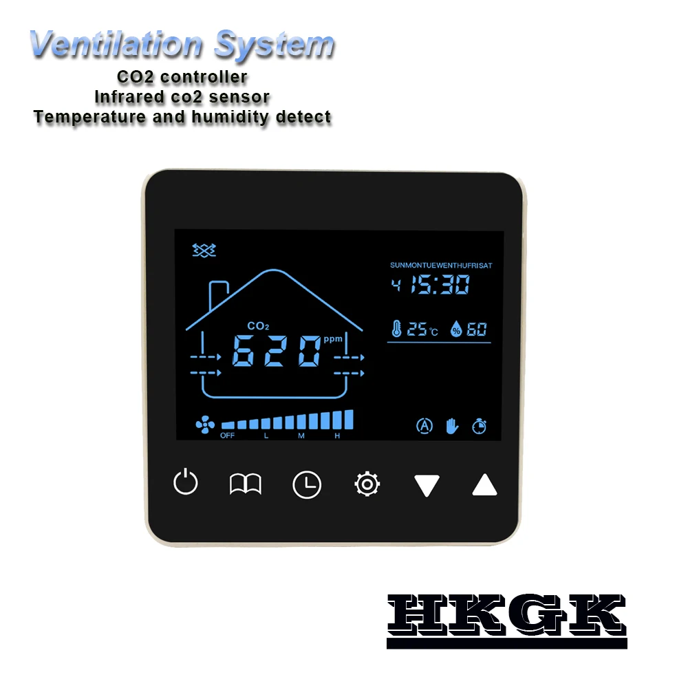 Three-speed ventilator control ndir co2 sensor for air quality detector | Инструменты